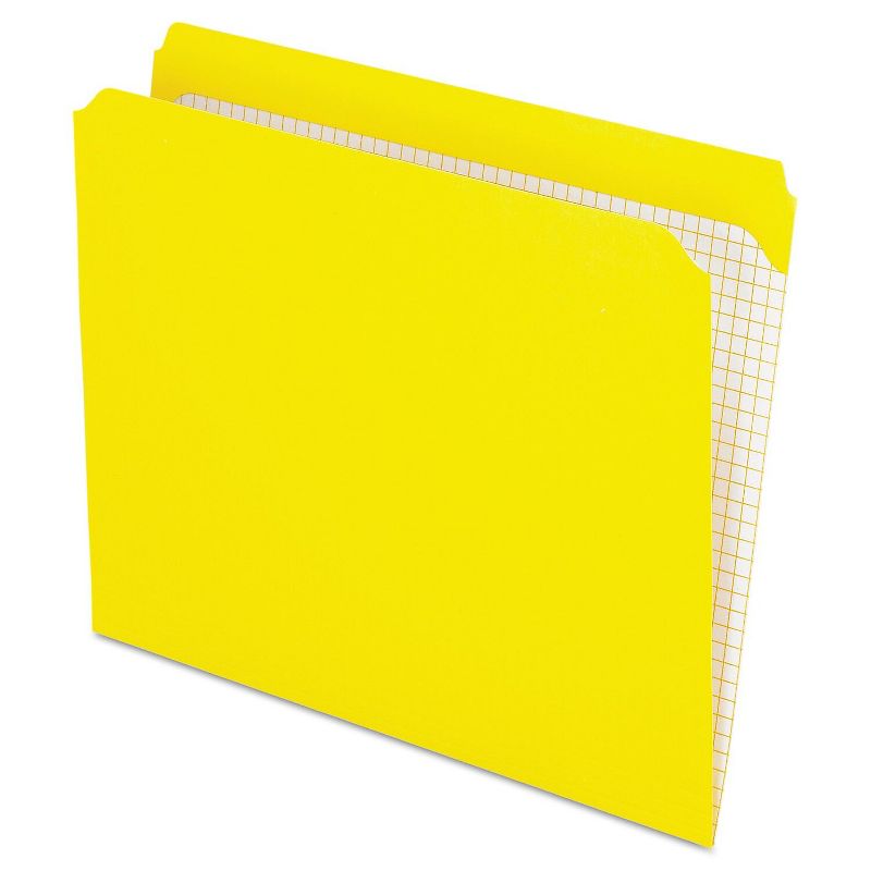 Pendaflex Reinforced Top Tab File Folders Straight Cut Letter Yellow 100/Box R152YEL