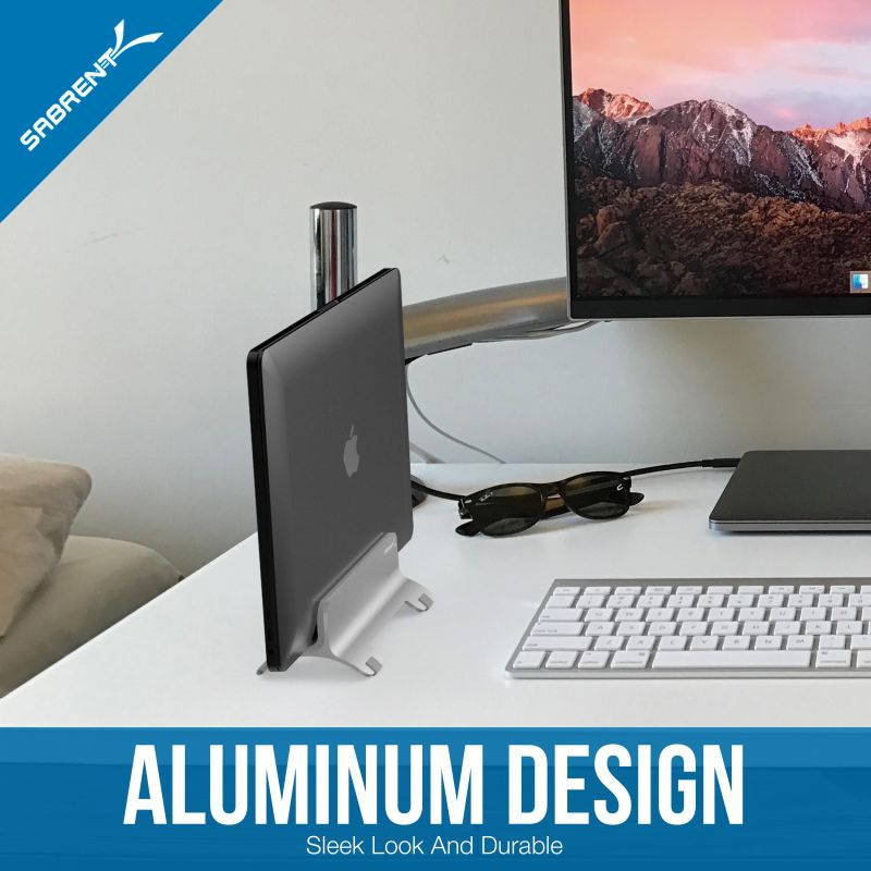 Sabrent Aluminum Vertical Laptop Stand Macbook Holder (AC-HLDS)