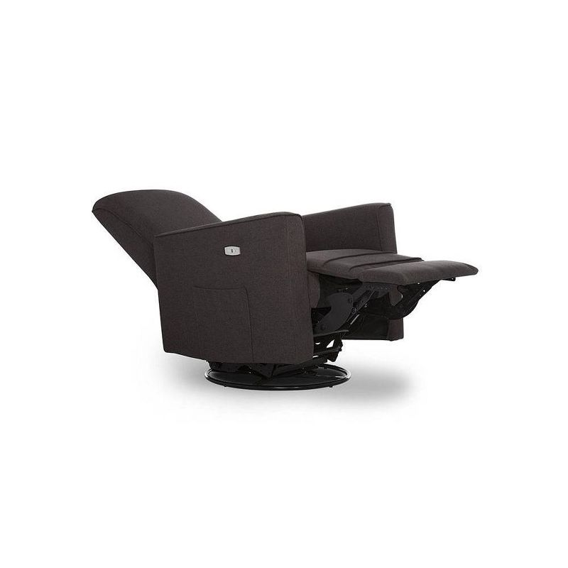 Evolur Ashville Upholstered Swivel Glide Power Recliner - Solid White