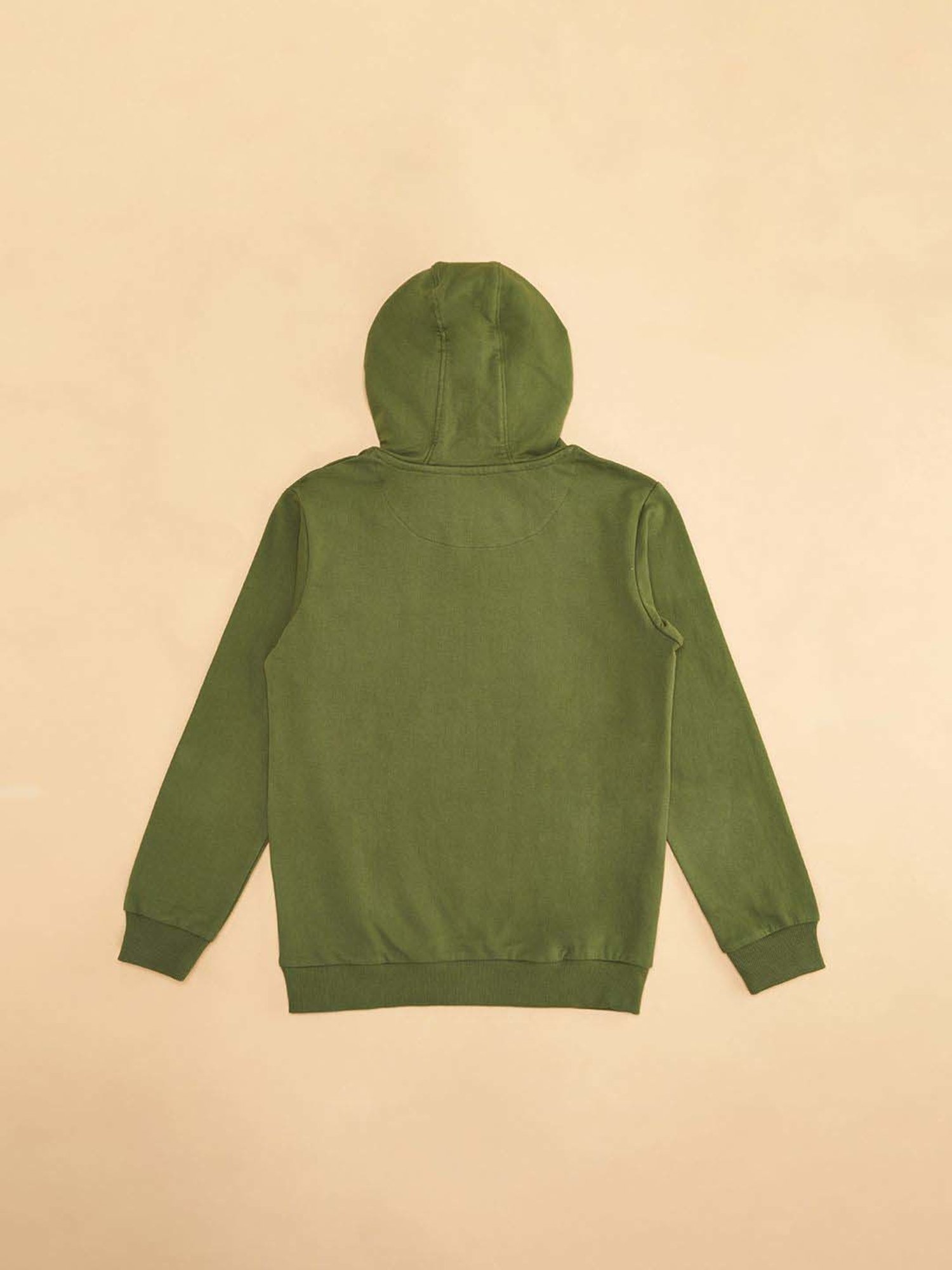 Pantaloons Junior Olive Cotton Printed Full Sleeves Sweatshirt