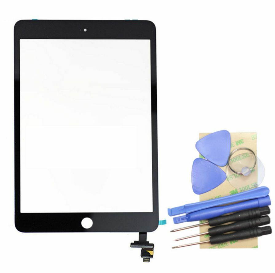 New For iPad Mini 3 3rd Gen A1599 A1600 A1601 Black Touch Screen Digitizer IC Button
