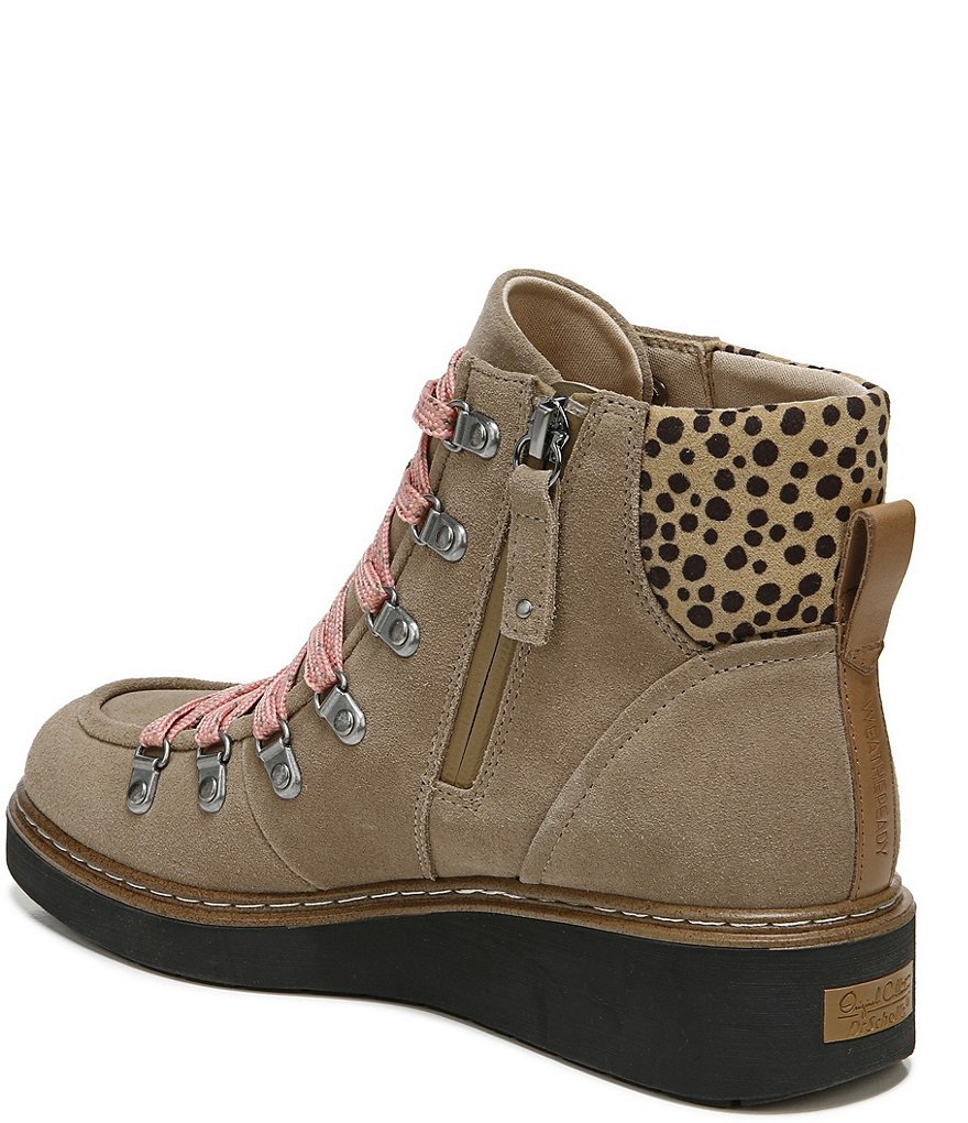 Original Collection by Dr. Scholl's Road Trip Waterproof Suede Cheetah Accent Hiker Booties