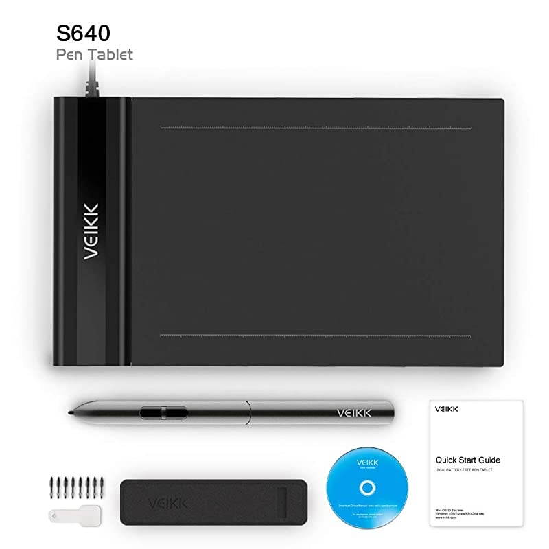 OSU Tablet  S640 UltraThin 6x4 Inch Graphics Drawing Tablet with BatteryFree Pen 8192 Levels Pressure