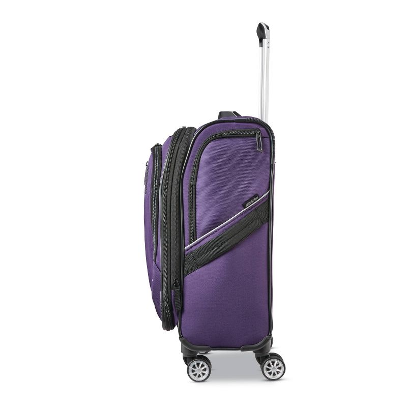 American Tourister 20'' Zoom Turbo Softside Spinner Suitcase - Purple