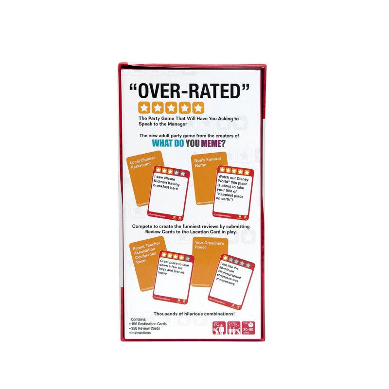 Over-Rated Card Game