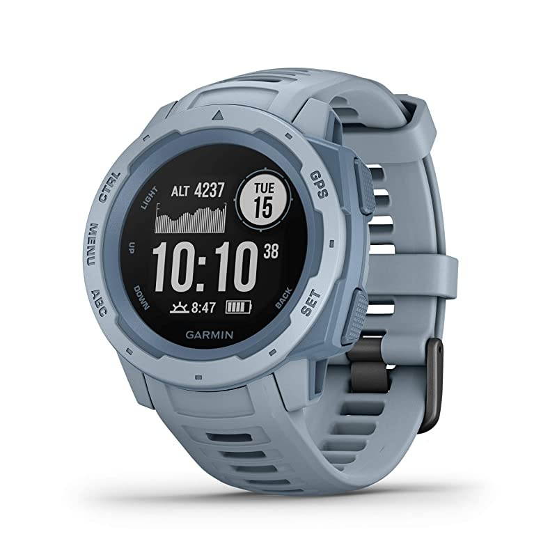 Instinct Rugged Outdoor Watch with GPS Features GLONASS and Galileo Heart Rate Monitoring and 3Axis Compass Sea Foam