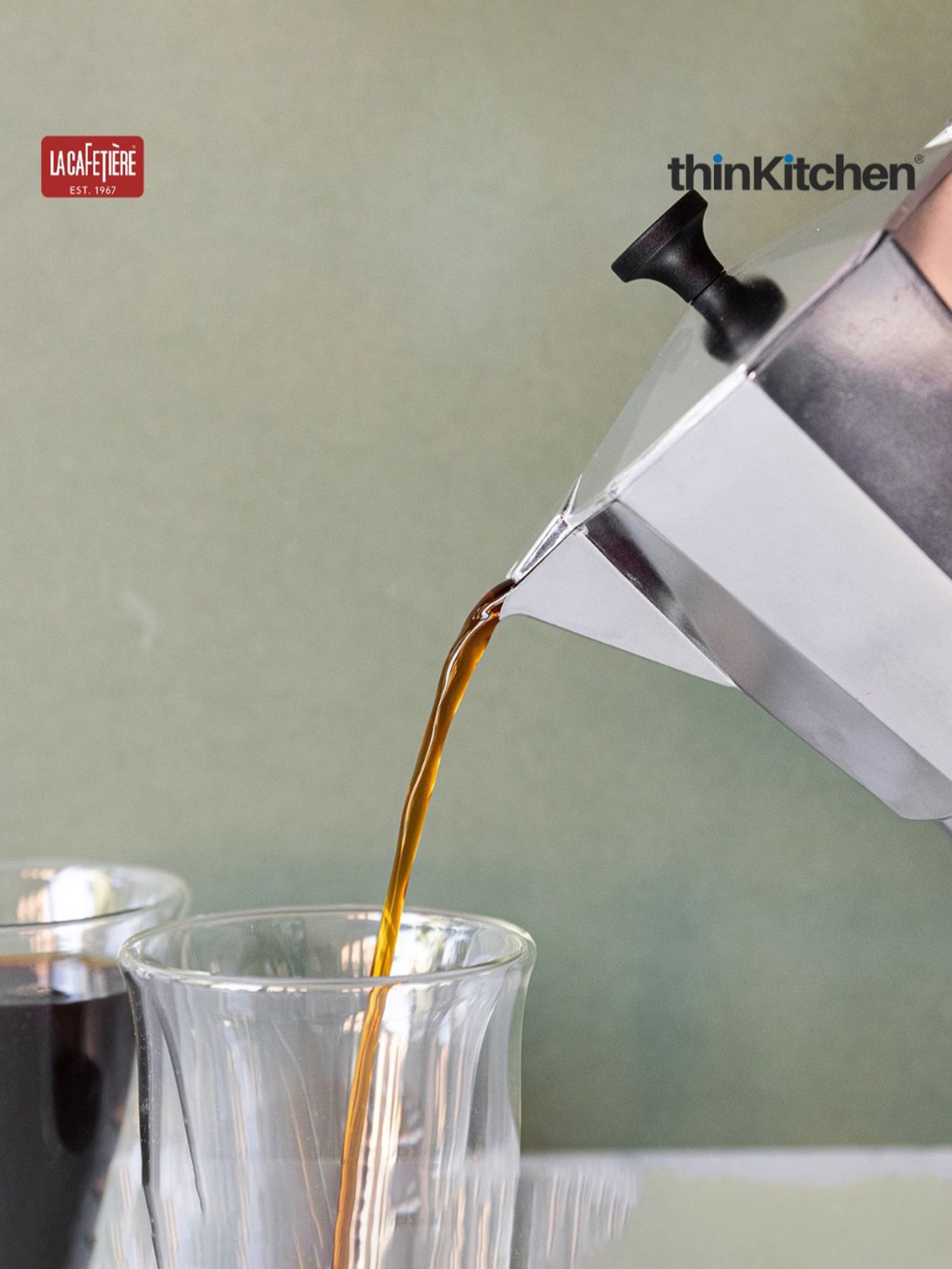 La Cafetiere Venice Silver Aluminium Espresso Maker