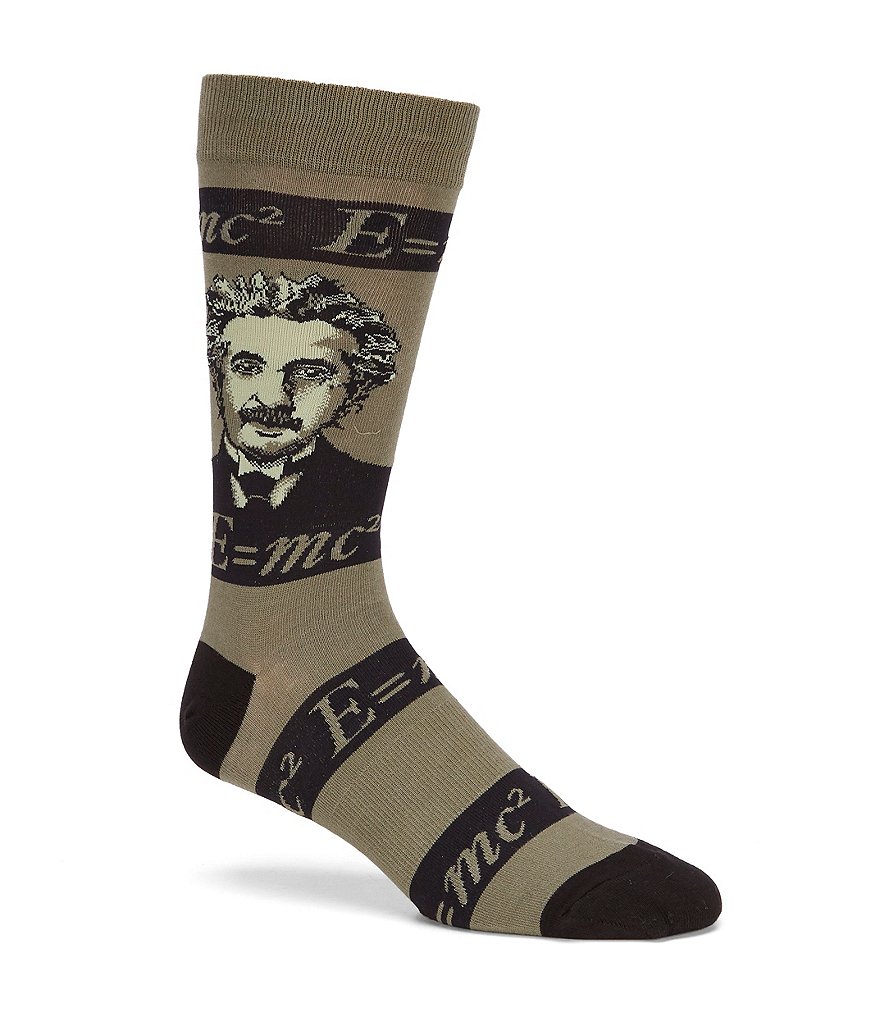 K. Bell Novelty Einstein Crew Socks