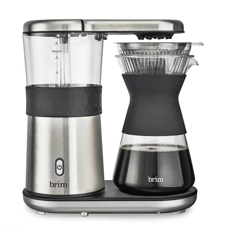Brim 8-Cup Pour-Over Coffee Maker - Silver