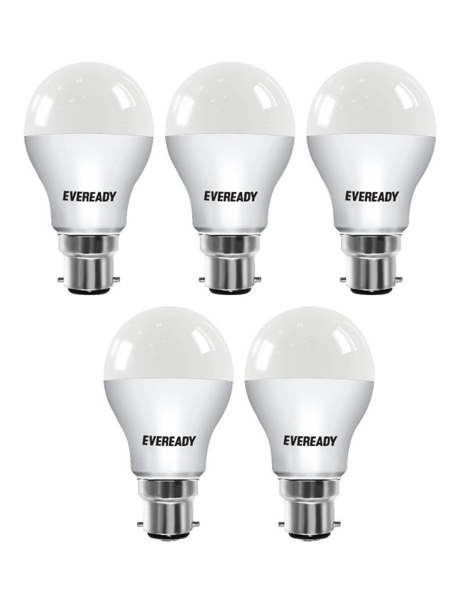 Eveready B22D 9W LED Bulb - Pack of 5 (White)