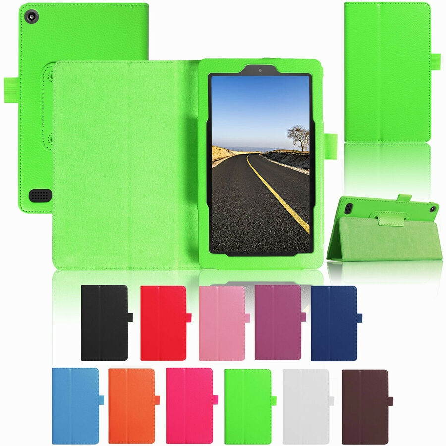 For Amazon Fire 7 2019 9th Gen Protective Smart Case Stand Flip Leather Cover