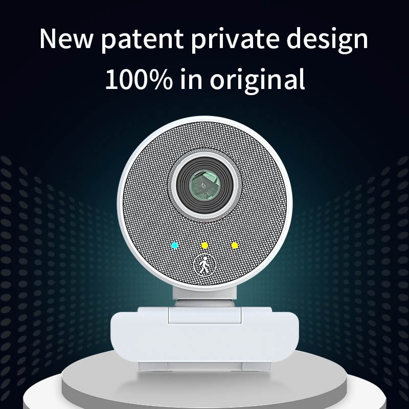 AOSTIRMOTOR 1080p Webcam , Computer Camera with Dual Microphone ,  360-degree Wide Angle, Streaming Camera, Plug and Play, for Conferencing and Video Calling