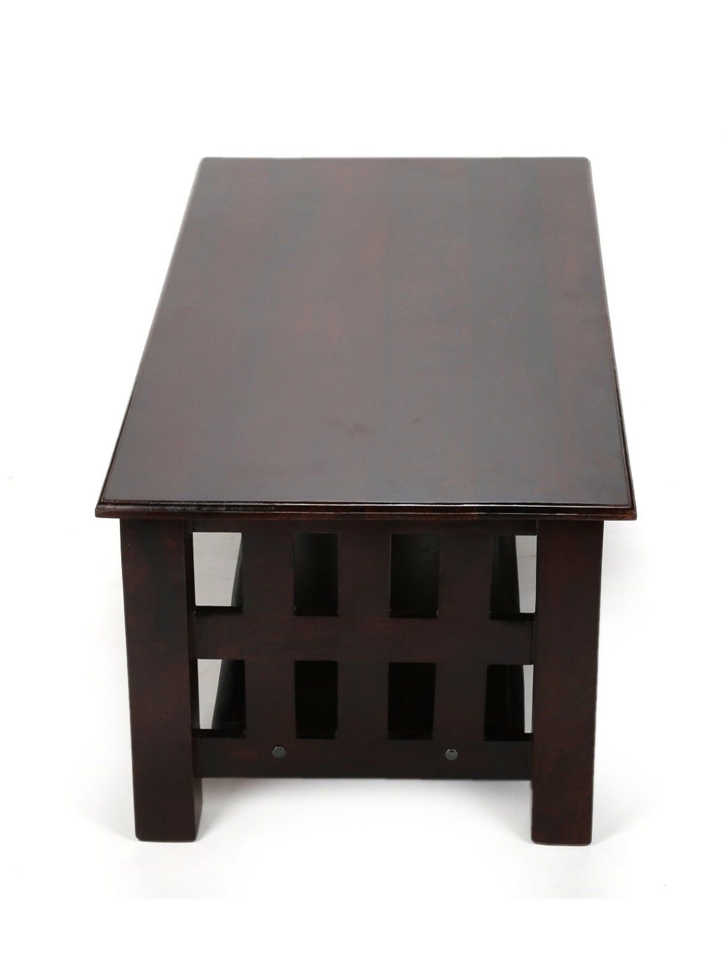 Ikiriya Blairs Dark Brown Wood Coffee Table Dark Walnut Finish