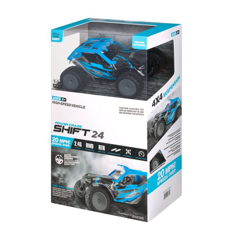 Power Craze Shift 24 High Speed Buggy 1:24 Scale - Blue