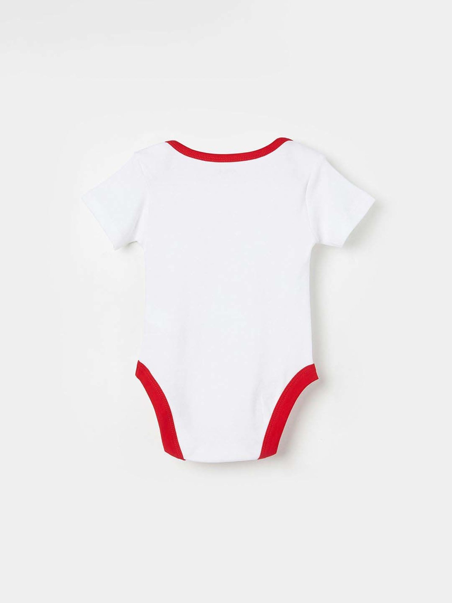Juniors by Lifestyle Kids White & Grey Cotton Bodysuit