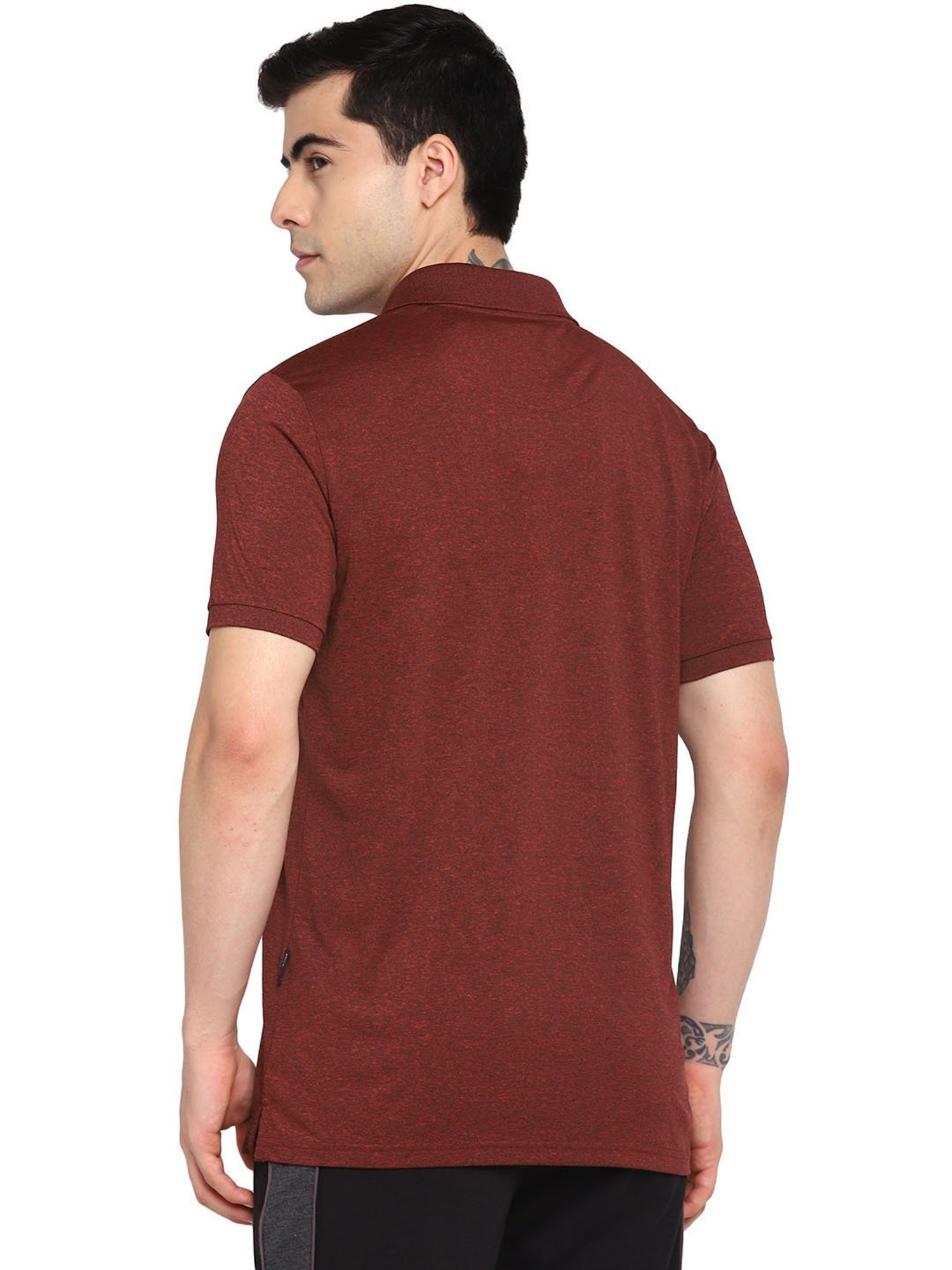 Allen cooper Rust Regular fit Polo T-Shirt