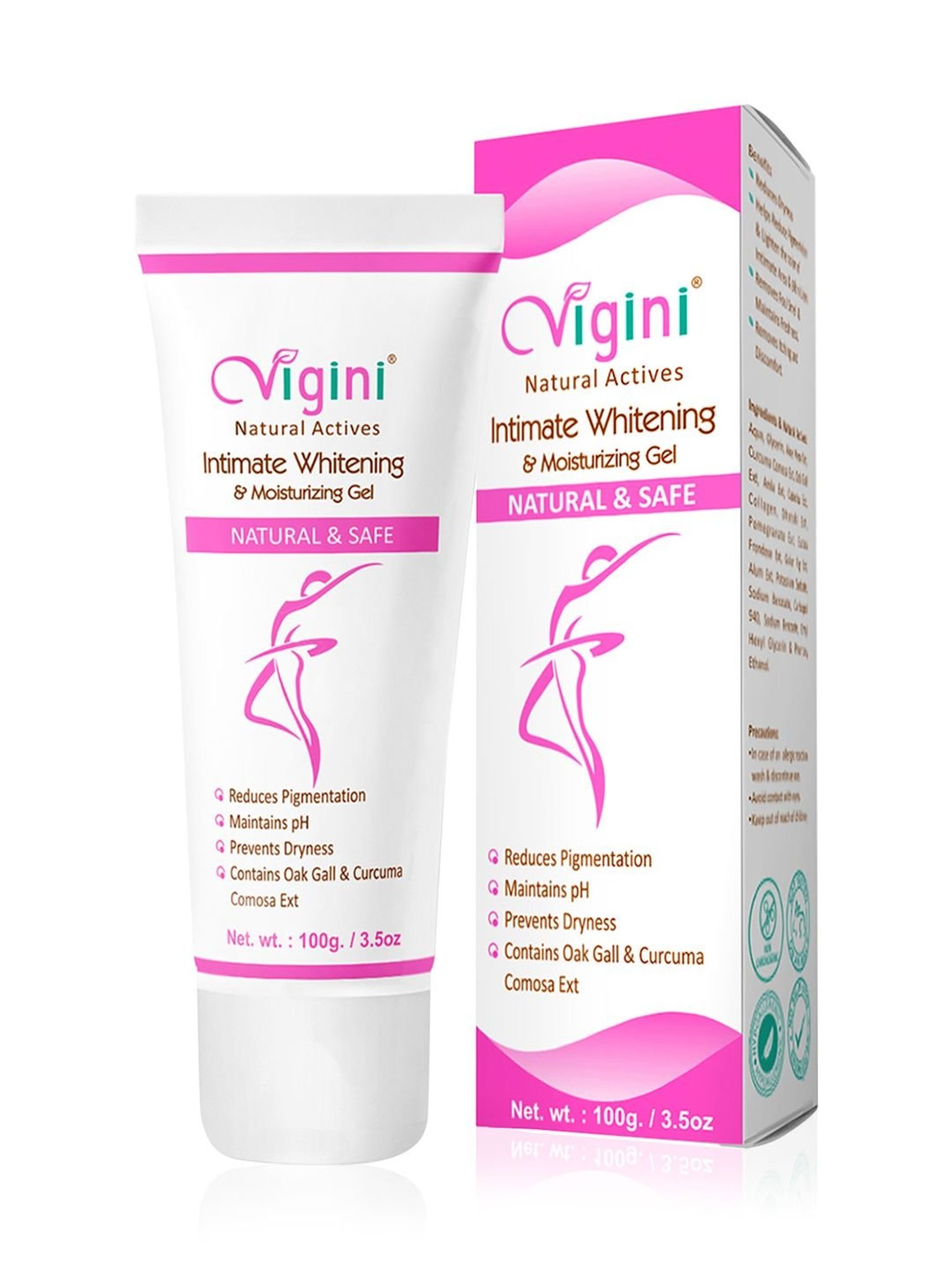 Vigini 100% Natural Actives Intimate Whitening & Moisturizing Gel - 100 gm