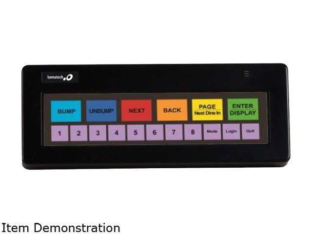Logic Controls KB1700P-D-BK Prog. Kypad, Black, Ps2 I/F, Lgnd Sheet D (Positouch), RJ-PS2 CBL