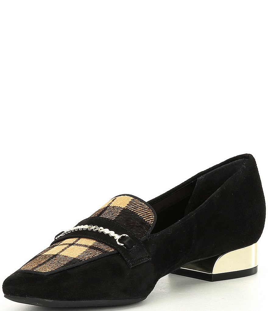Preston & York Tessa Plaid Haircalf Loafers