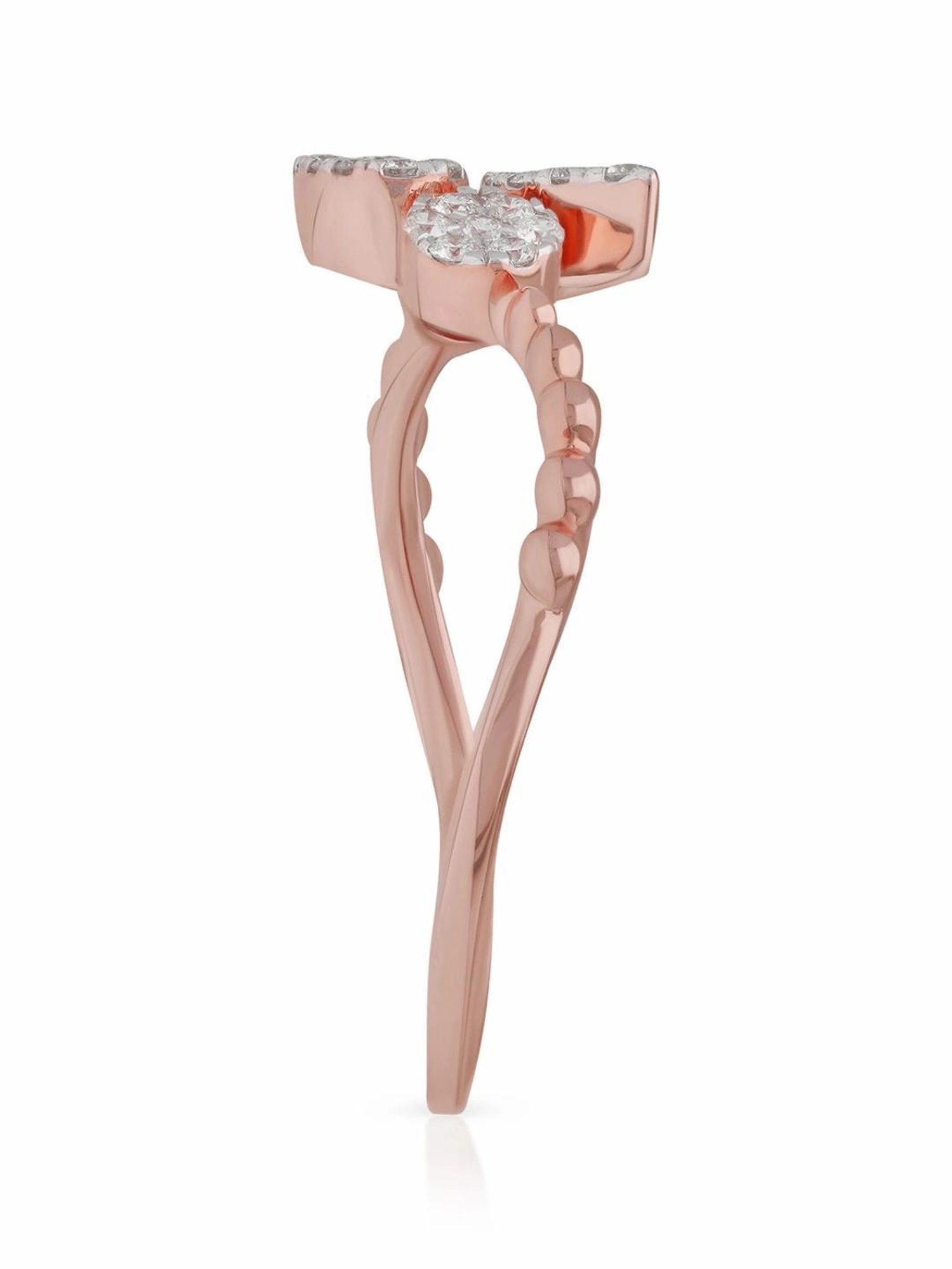 Malabar Gold and Diamonds 18k IGI Certified Diamond Rose Gold Ring for Women