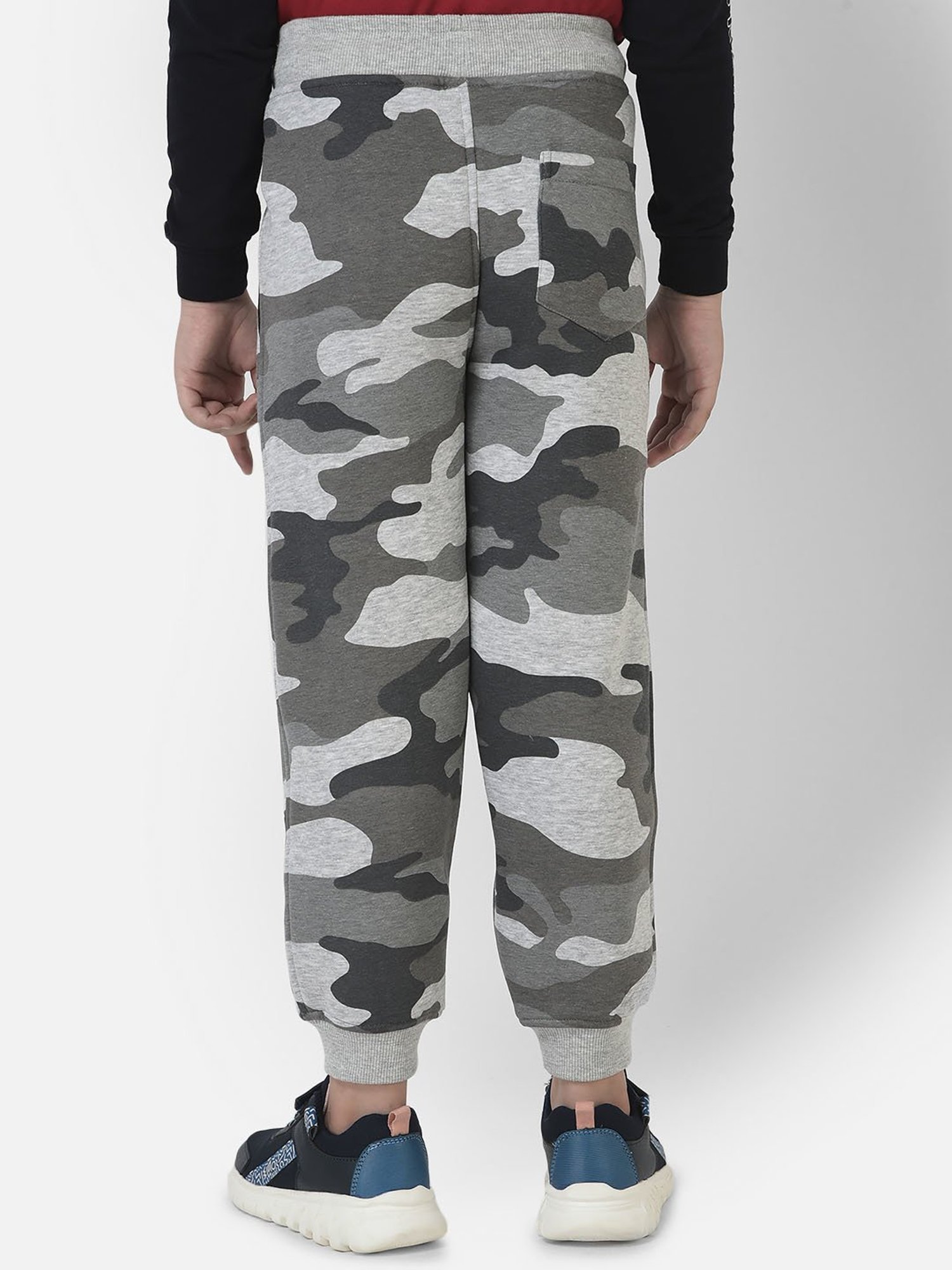 Crimsoune Club Boys Grey Camouflage Joggers