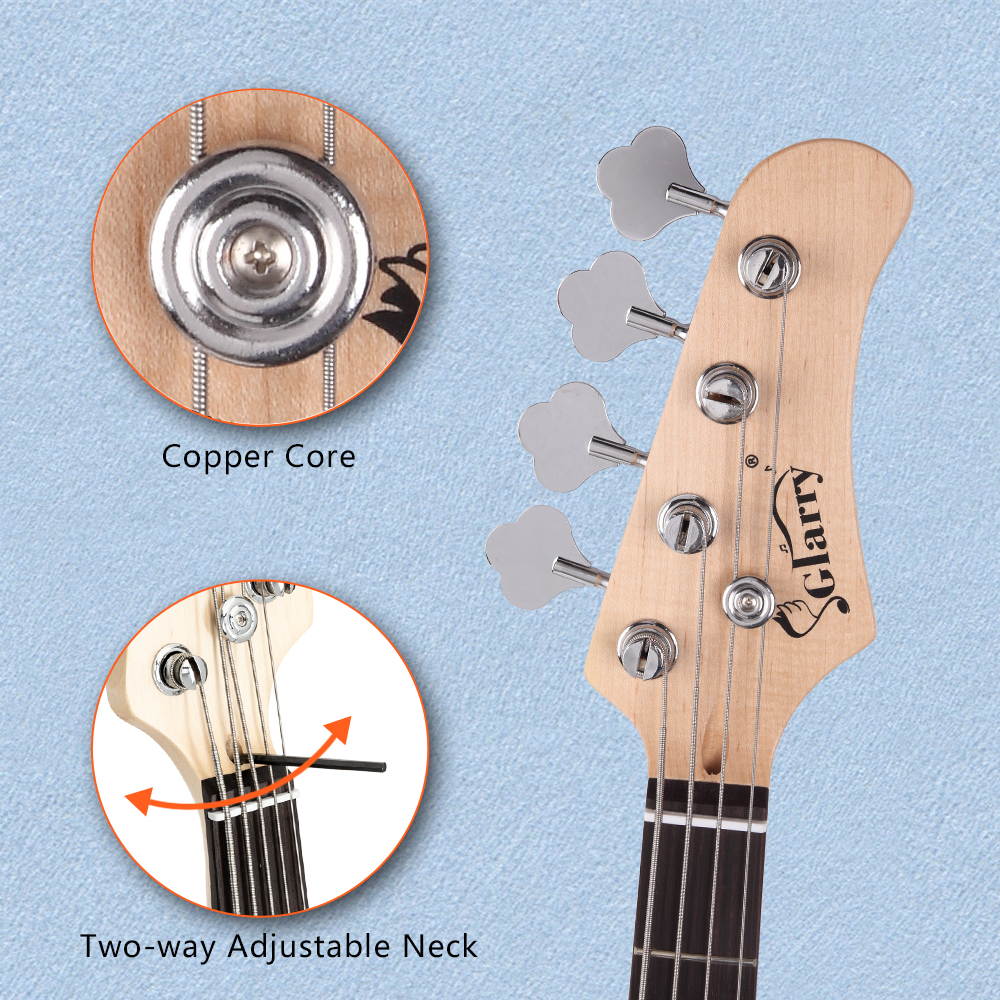 Glarry Electric GJazz Bass Guitar Cord Wrench Tool Blue