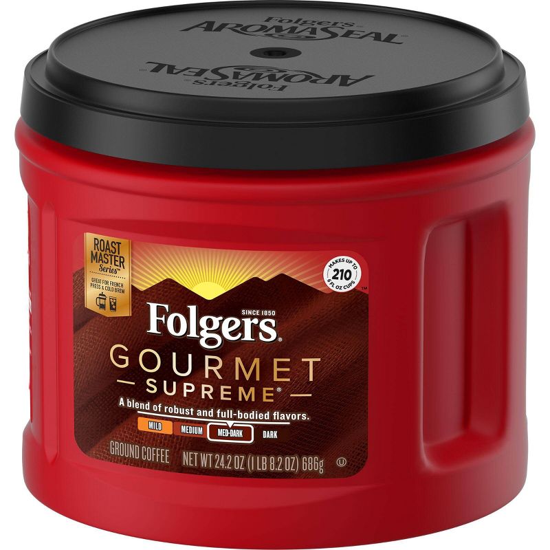 Folgers Gourmet Supreme Medium Dark Roast Ground Coffee - 24.2oz