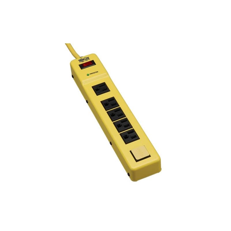 6 Outlet Industrial Safety Surge Protector Power Strip 6ft Cord Metal Lifetime Limited Warranty $10K INSURANCE TLM626SA