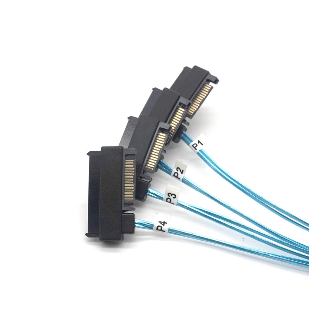Weastlinks SAS SATA Cable Internal Mini SAS 36pin SFF-8087 to (4) 29pin+15Pin SFF-8482 connectors with SATA Power
