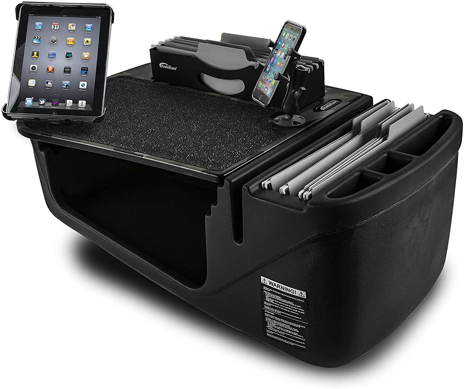 AutoExec AUE28559 Efficiency FileMaster Car Desk Green Camouflage Finish with Built-in 200 Watt Power Inverter, Phone Mount, and Tablet Mount (Older Finish)
AESFile-03 Tablet GC