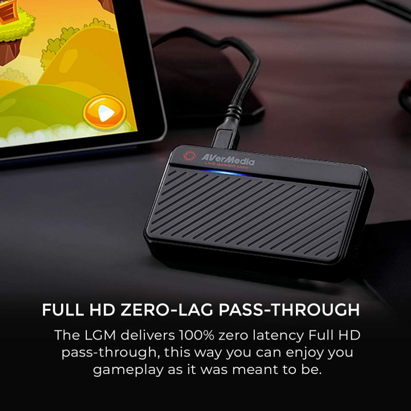 AVerMedia Live Gamer Mini Capture card 1080p 60 Video streaming and Recording, H.264 Hardware Encoder Xbox, Nintendo Switch. HDMI plug and play to PC and Mac (GC311)