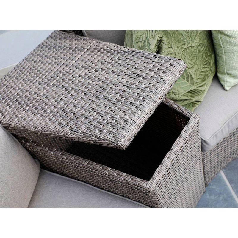 Cyprus 8pc Sectional with Sunbrella Fabric Gray - Canopy Home and Garden