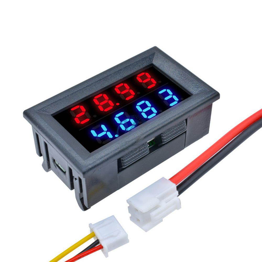 DC 200V 10A 0.28 Inch Digital Voltmeter Ammeter 4 Bit 5 Wires Voltage Current Meter with LED Dual Display