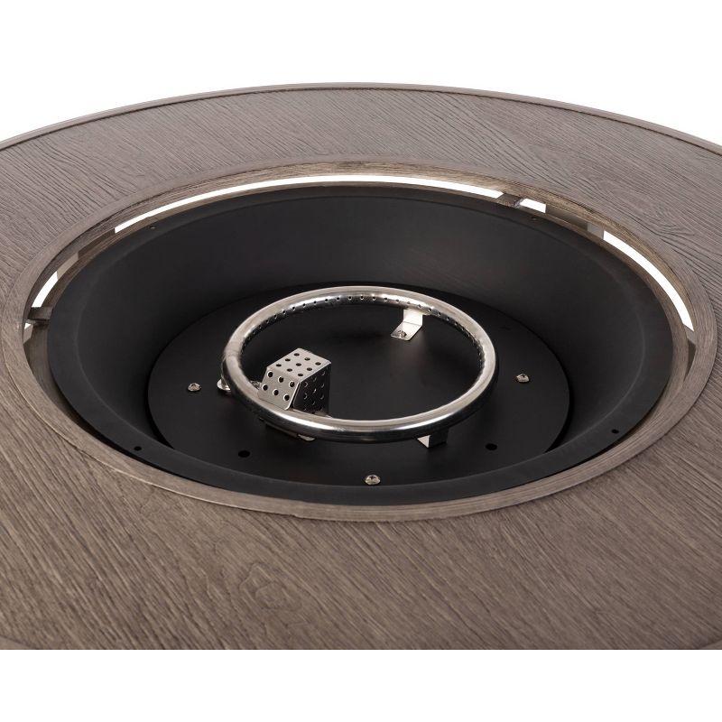 Thatcher Barnwood Round Aluminum LPG Fire Pit - Fire Sense