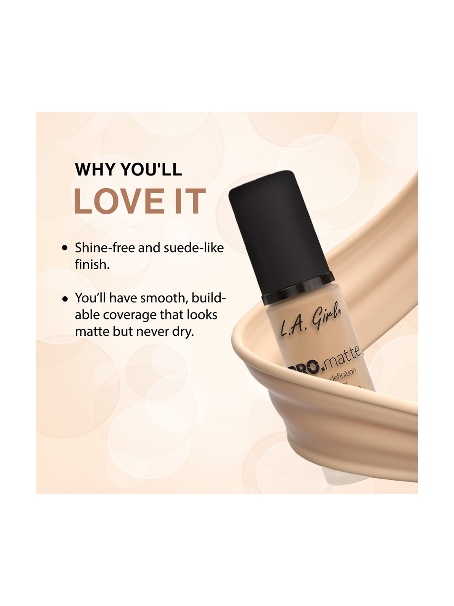 L.A. Girl HD PRO. Matte Foundation Ivory - 30 ml