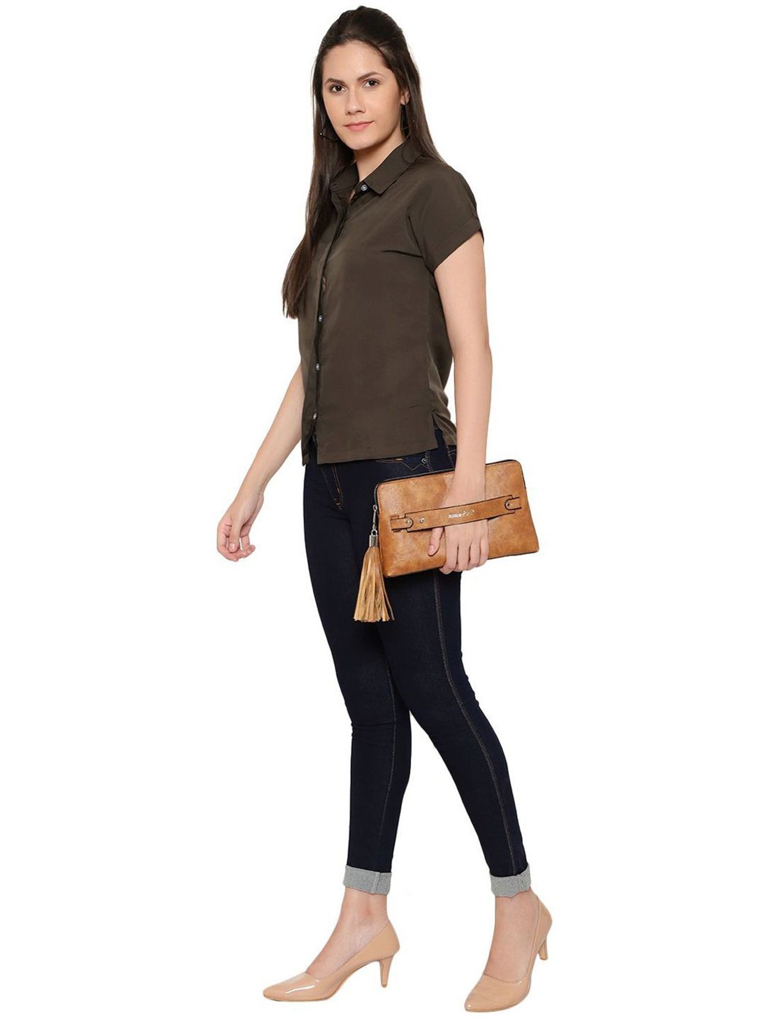 Spice Art Tan Solid Pouch