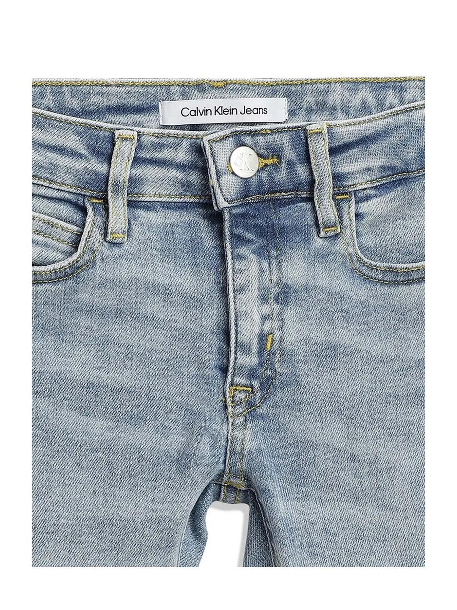 Calvin Klein Jeans Girls Blue Solid Jeans