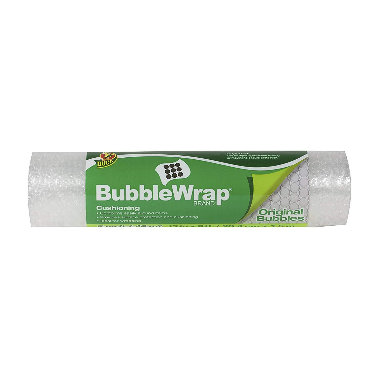 Duck Brand Bubble Wrap Original Protective Packaging Single Roll
