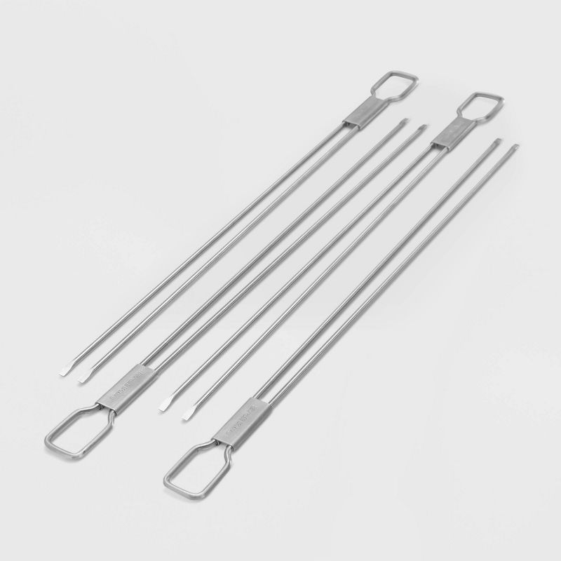 Broil King 4pk Dual Prong Skewers Stainless Steel