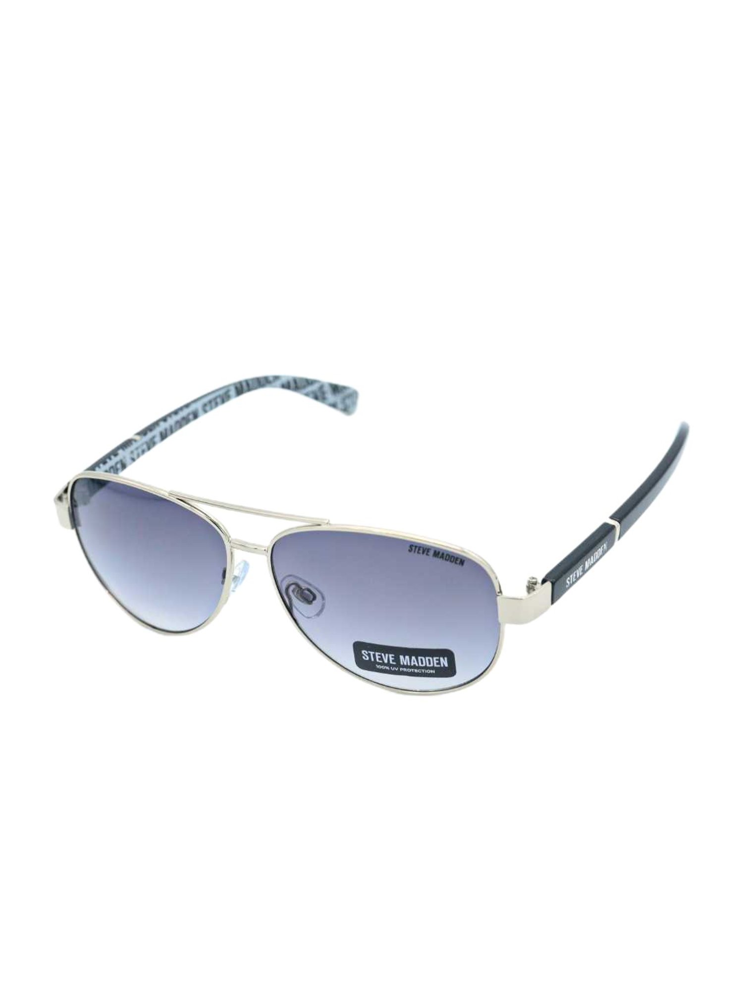 STEVE MADDEN Silver Oversize Irregular Sunglasses for Women