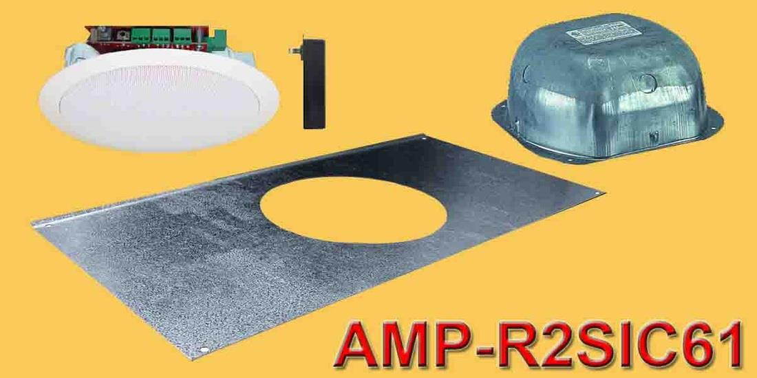 Two Source, Amplified, 6.5", Drop Ceiling Speakers (One Speaker Package)