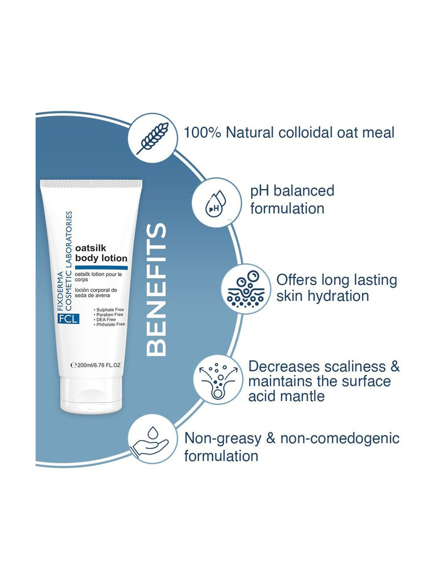 Fcl Oatsilk Body Lotion For Dry & Rough Skin,Moisturizing Lotion, Long Lasting Hydration - 200ml