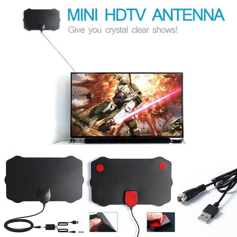 120 Miles Antena Digital HDTV Indoor HD TV Antenna with Amplifier Signal Booster TV Radius Surf Fox Antena HD TV Antennas Aerial