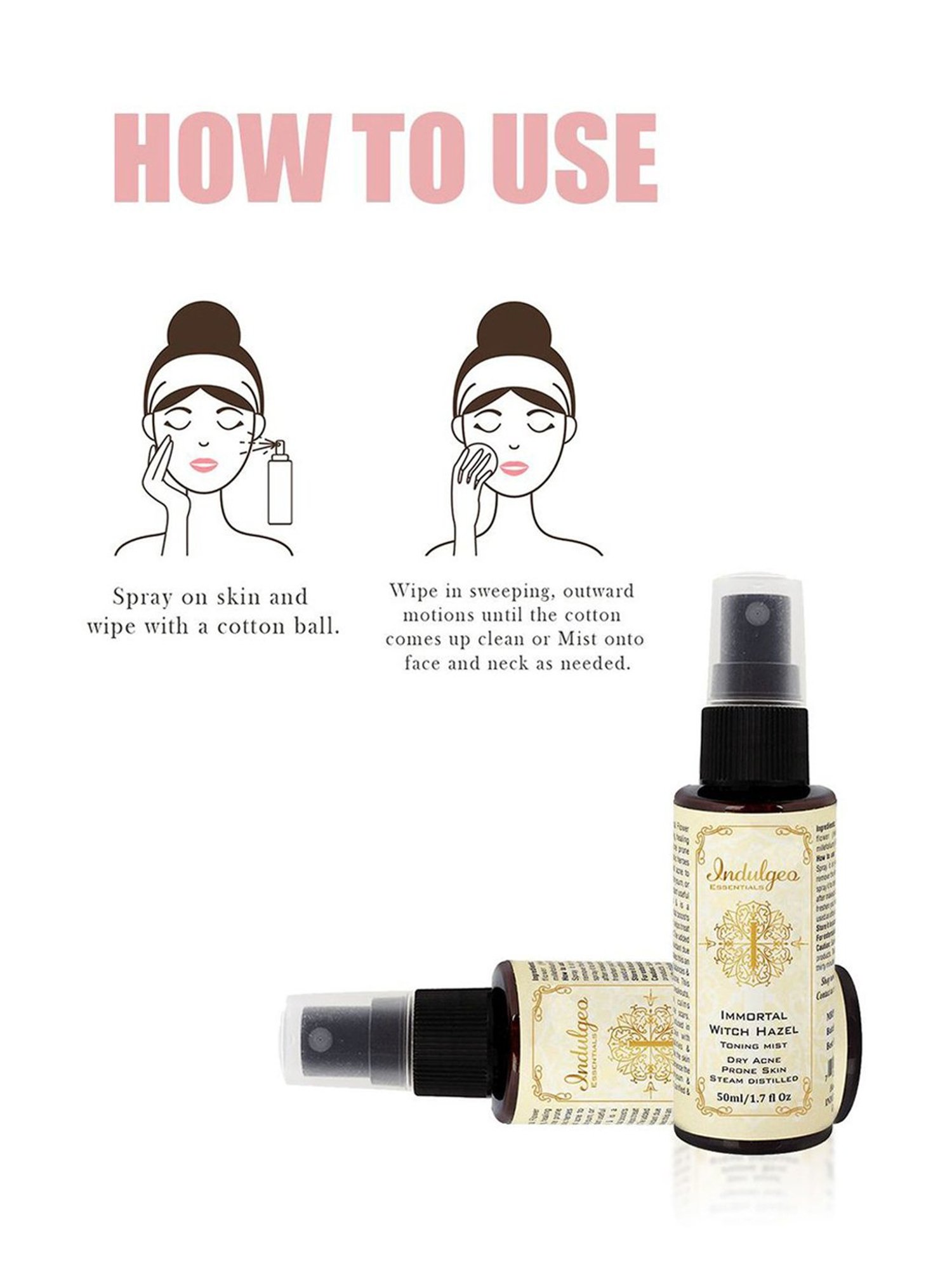 Indulgeo Essentials Immortal Witch Hazel Facial Mist & Toner - 50 ml