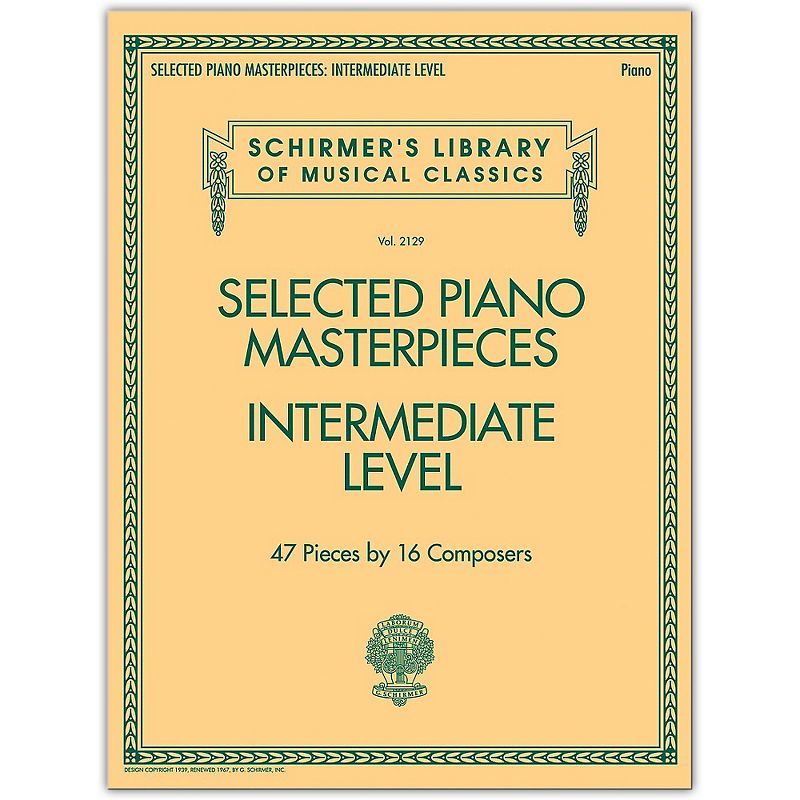 G. Schirmer Selected Piano Masterpieces - Intermediate Level Piano Collection Series Softcover