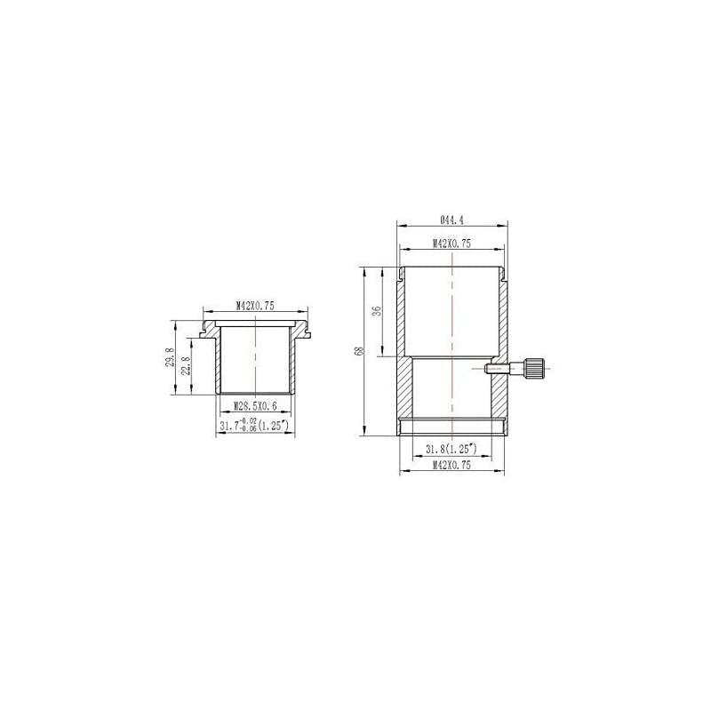 125 Inch Telescope Camera Adapter with TRing for Canon to Take Photos