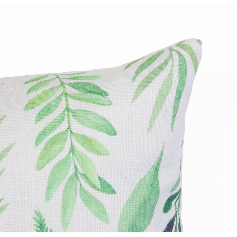 3pk Becca & Harris "Home" Botanical Pillow Set White/Green - Décor Therapy
