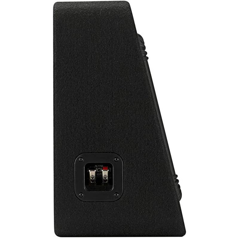 Kicker TL7T Single Square 600 Watt 12 Inch 2 Ohm Solo Baric Subwoofer with Thin Enclosure and Big Bass for Car Audio Stereo Systems, Black