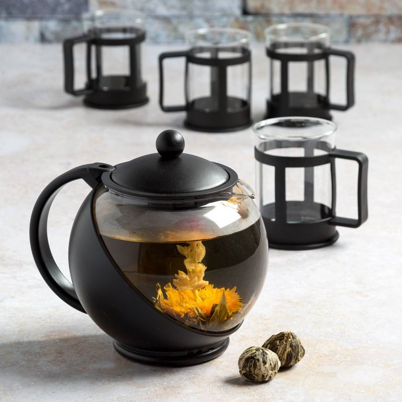 Primula Halfmoon 10-Piece Teapot Gift Set - Black