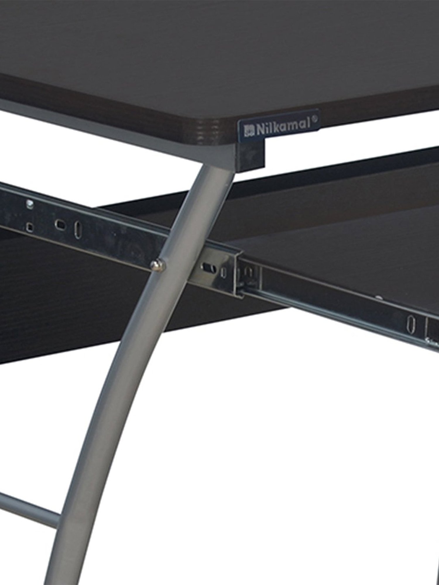 Nilkamal Leo Black & Walnut Brown Engineered Wood Computer Table